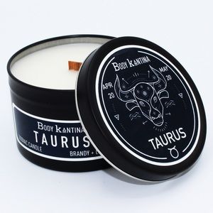 TAURUS ZODIAC CRYSTAL CANDLE